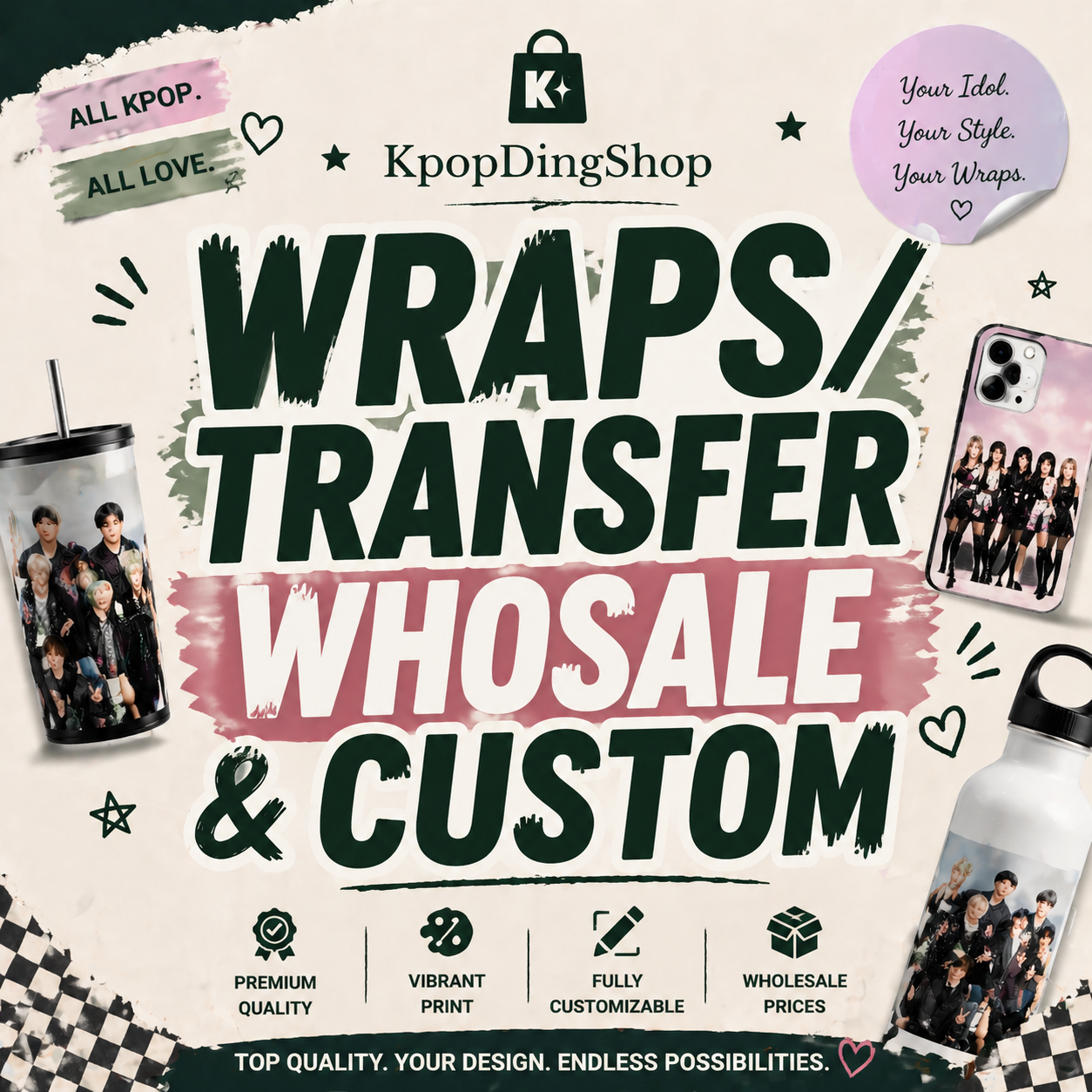 Wraps/Transfer Wholesale